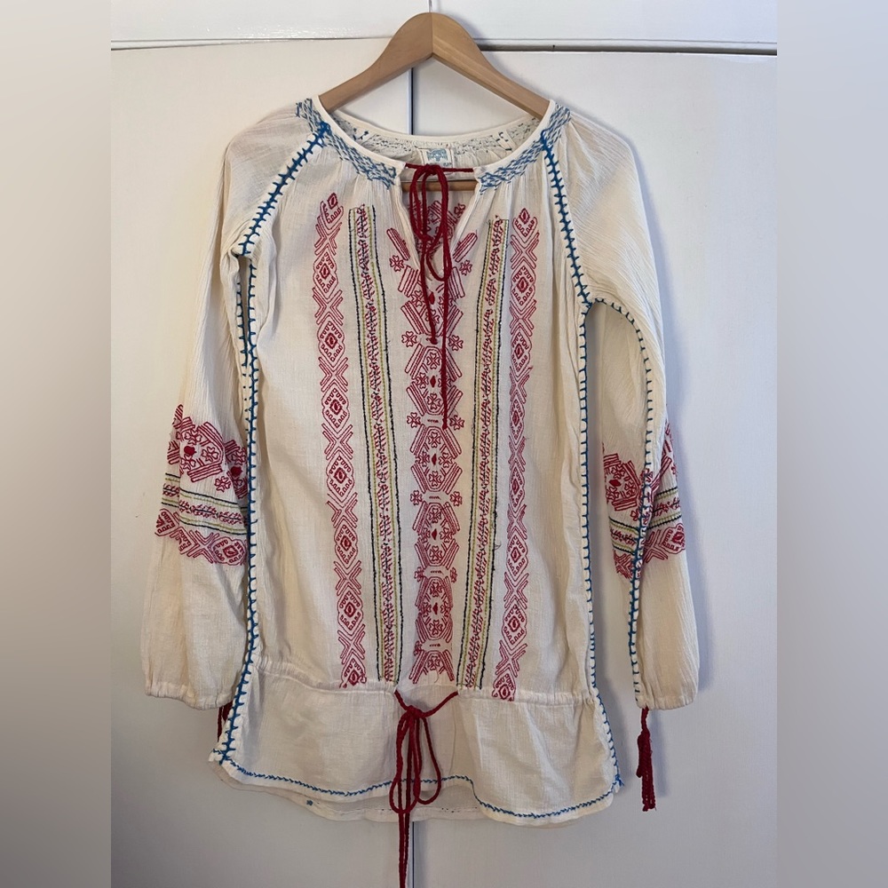 Free People Vintage Embroidered Tunic